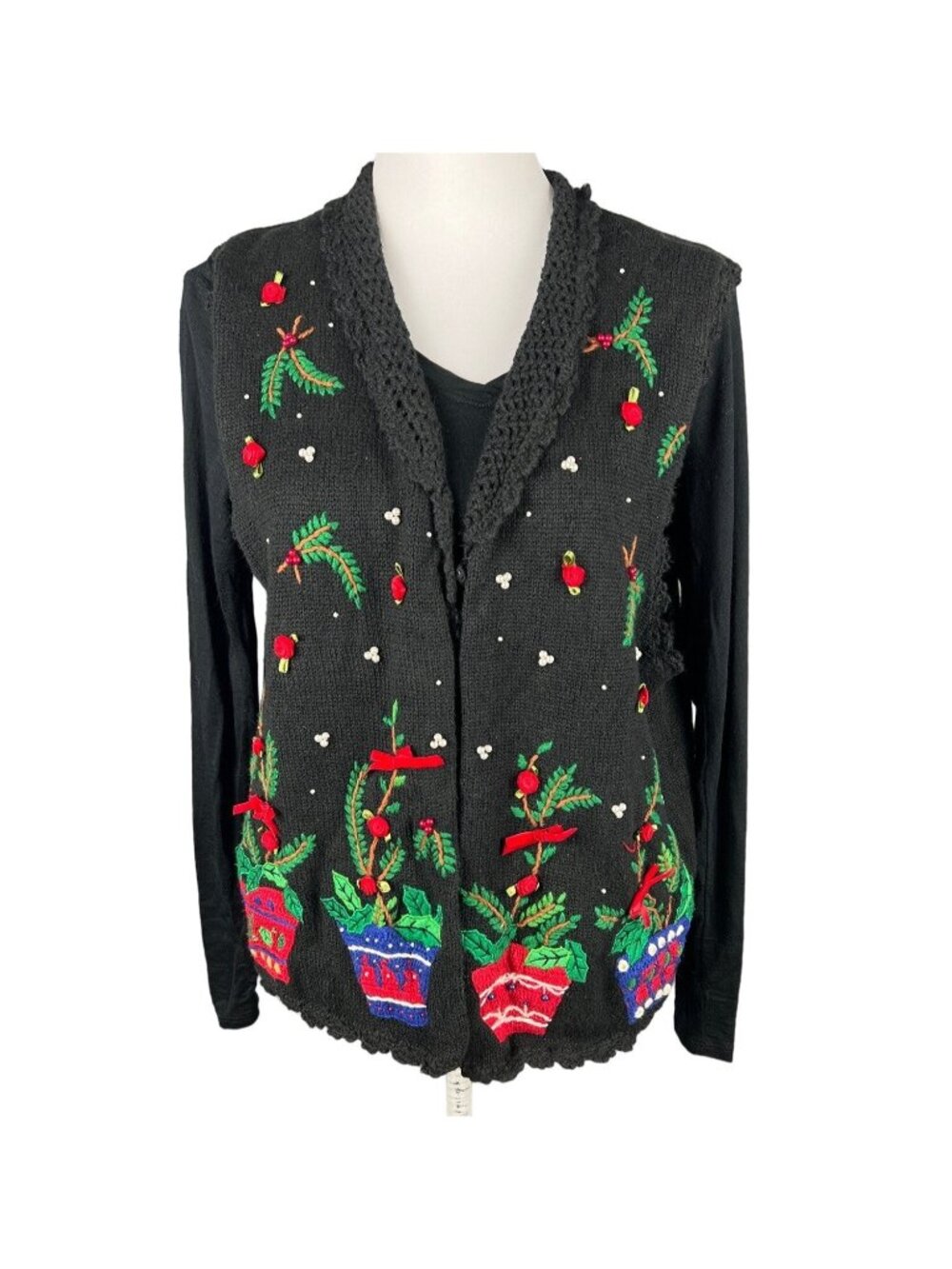 Vintage Hampshire Studios  Christmas Knit Sweater Vest Size L